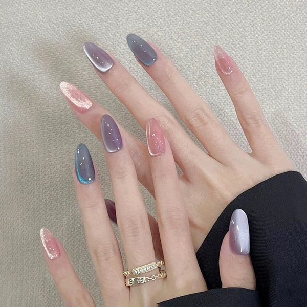 Angel Aura | Long Almond, Press On Nails