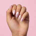 Pink Crome art  | Long Almond, Press-On Nails