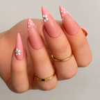 Nude Polka Pink- Long Stiletto | Press on Nails