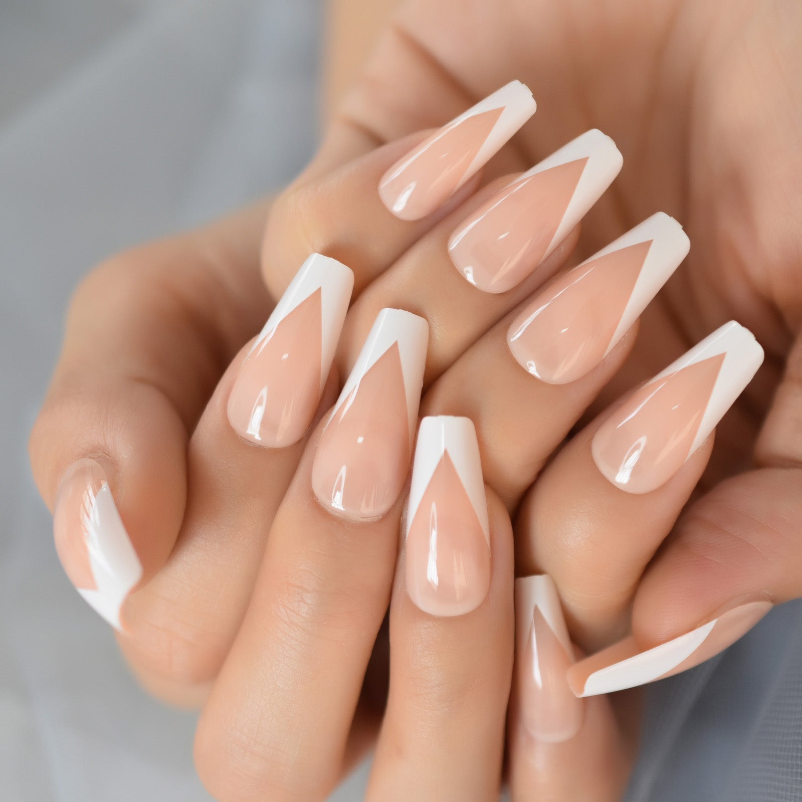 Nude Long Coffin | Casual Daily Wear Press on Nails