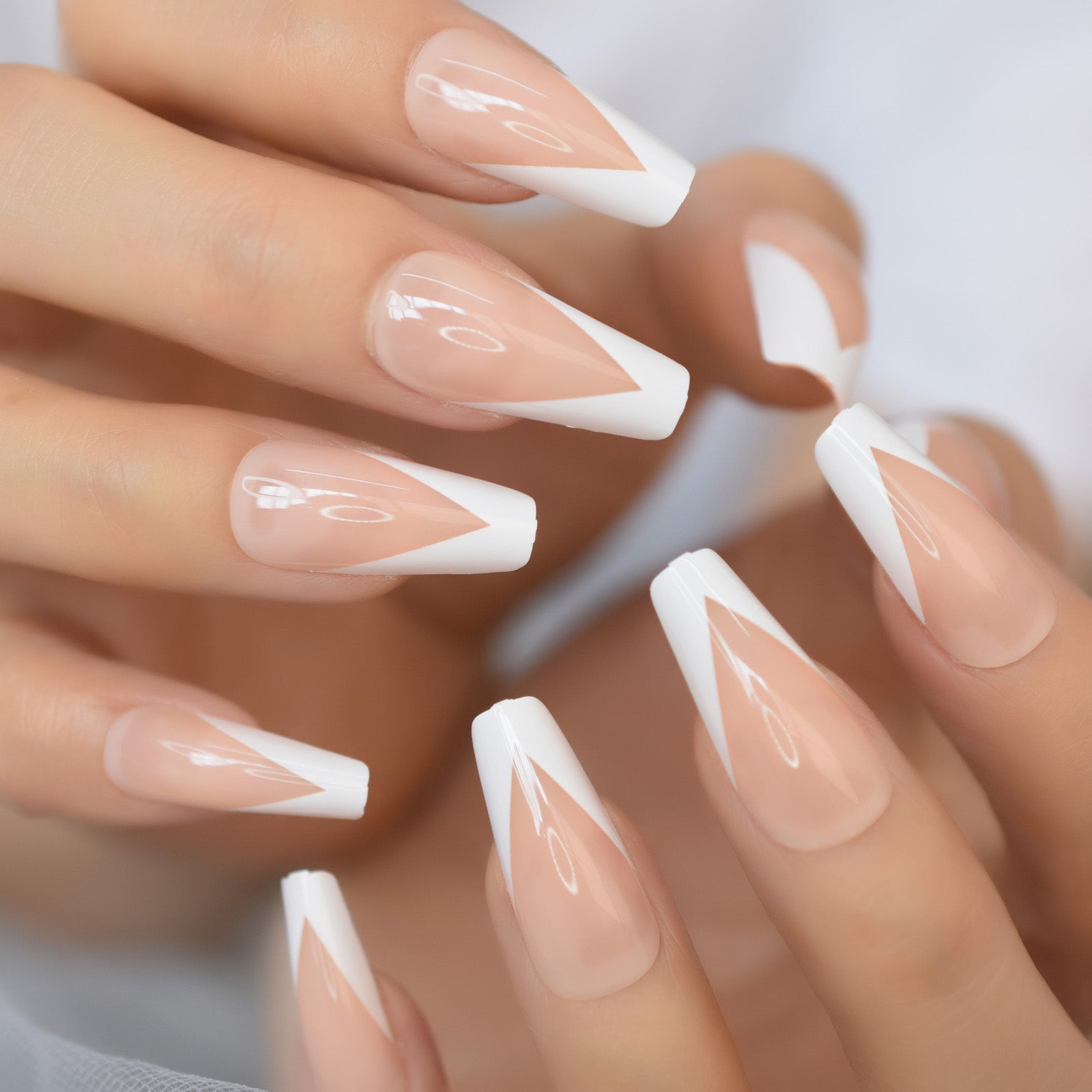 Nude Long Coffin | Casual Daily Wear Press on Nails
