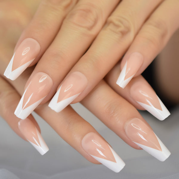 Nude Long Coffin | Casual Daily Wear Press on Nails
