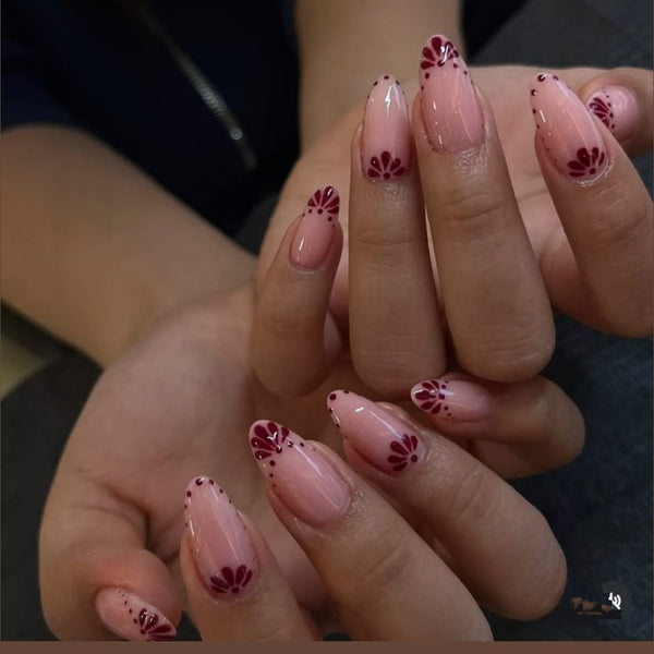 Nude Pink Navratri Press on Nails