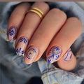Nude color Navratri Press on Nails