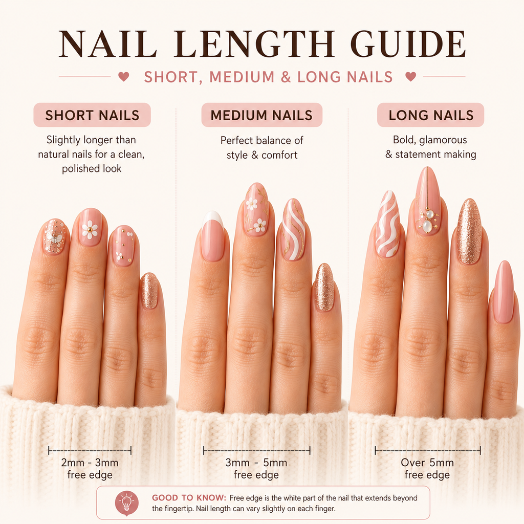Pixie Glitter | Medium Almond, Press on Nails